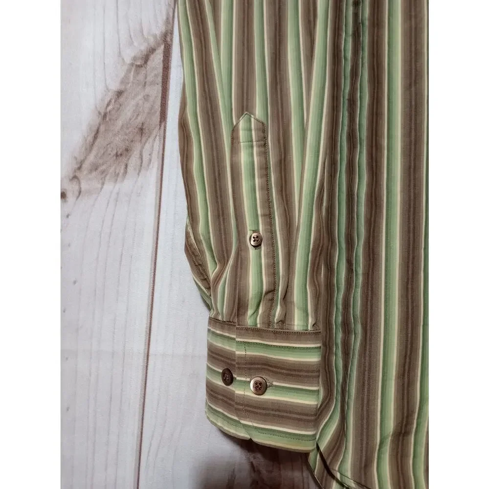 Banana Republic Shirt Mens Large‎ Striped Button Up Long Sleeve Casual Workwear
